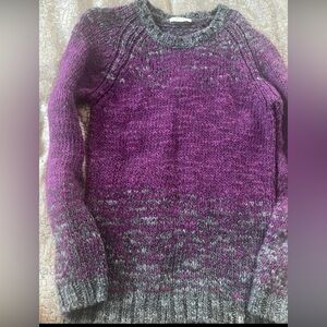 Diesel Purple and Gray Crew Neck Wool Sweater S/M